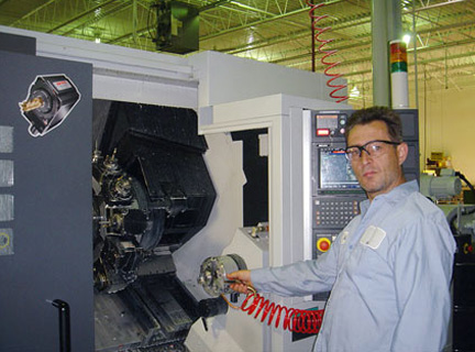 Mori-Seiki CNC lathe in Microtech facility