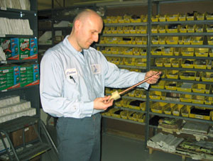 Parts inventory bins